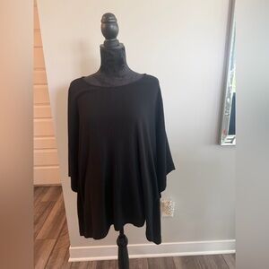 Alfani Black Off-the-Shoulder Ribbed Swing Sweater

#98